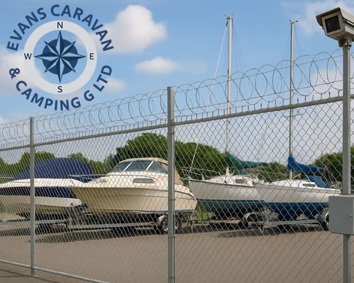 Secure boat storage in North Wales with CCTV and gated access